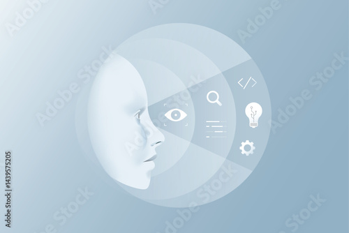 Agentic AI Workflow, AI Driven Automation Technology. Artificial intelligence decision-making concept illustration