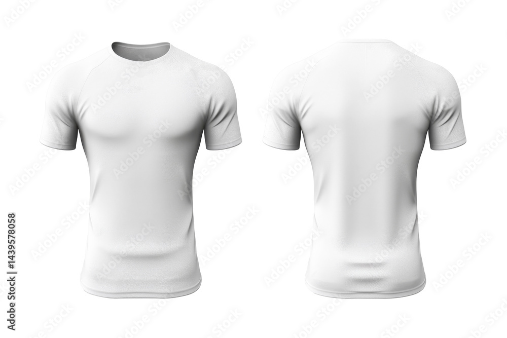 color undershirt isolated on white