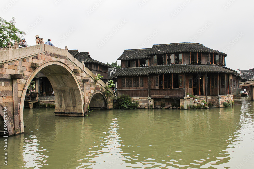 Naklejka premium The Scenery of Wuzhen Ancient Town in Zhejiang, China