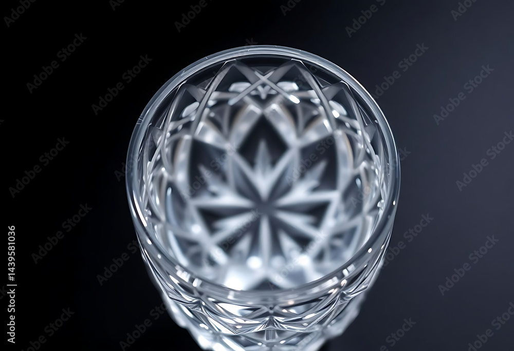 clear glass object on a black background clear glass object on a black background