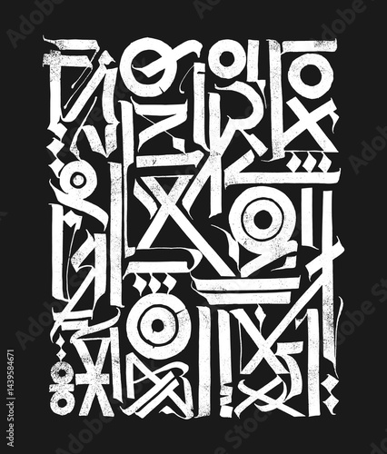 Grunge abstract pattern design composition. Vector graphics collage, perfect for poster art, digital prints, and modern visual projects. Vector illustration.
