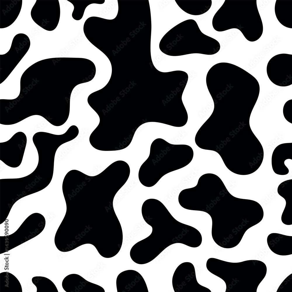Black cow skin print pattern animal seamless for printing, cutting, home decorate and more. Black cow skin print pattern animal seamless for printing, cutting, home decorate and more.