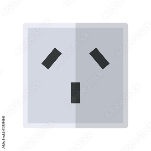 Type I socket flat icon standard power outlet for electrical and design projects user manuals websites and safety guides