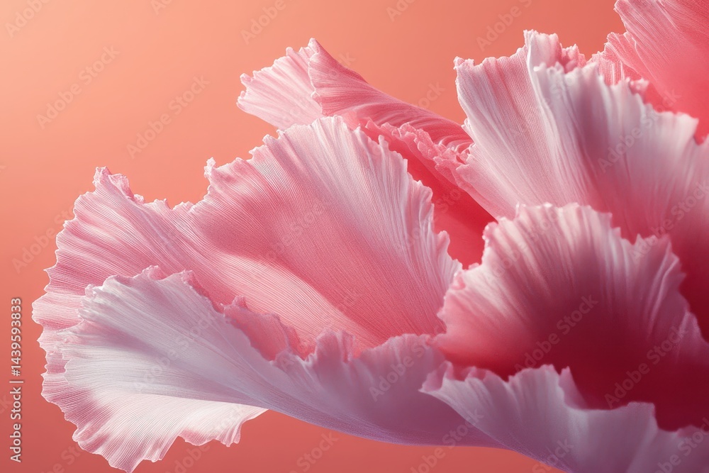 Delicate pink flower petals with soft, flowing textures. Delicate pink flower petals with soft, flowing textures.