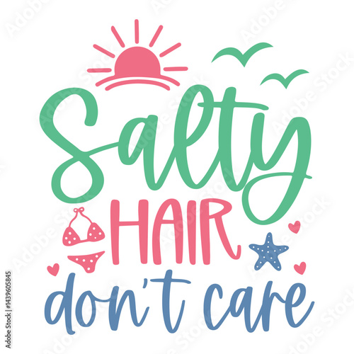 Salty hair don't care SVG Art & Illustration