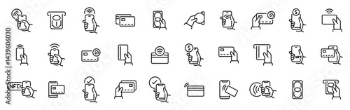 Payment icons. Pay concept icon set. Online payment. Payment options. Pay icon collection. EPS 10