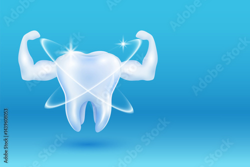 happy strong healthy teeth showing dental and oral hygine. Teeth Whitening Healthcare and Medical Concept