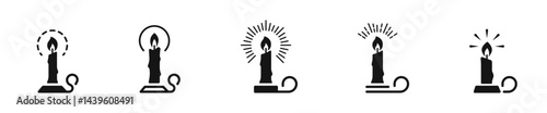Canddle vector icons. Canddle icon set. EPS 10