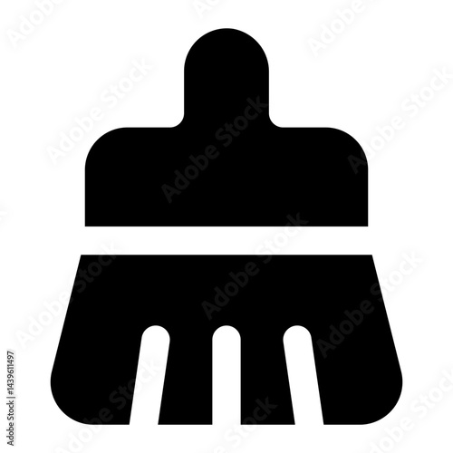 A cleaning tool icon that symbolizes cleanliness and organization, suitable for web design and app development.