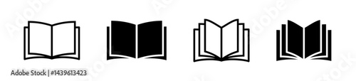 Book vector icon. Book symbol collection. Book silhouette. EPS 10