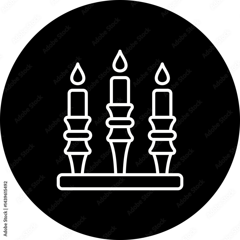 Fototapeta premium Candle Stand Icon