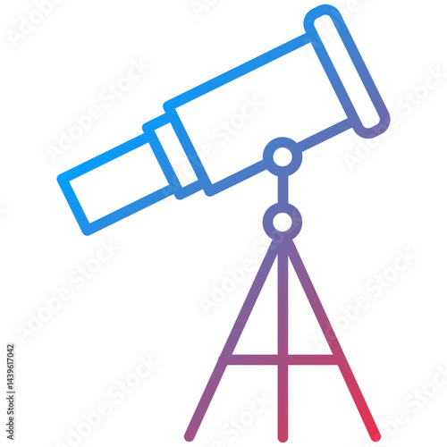 Telescope line icon style