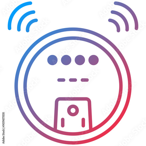 Robotic Vaccum line icon style