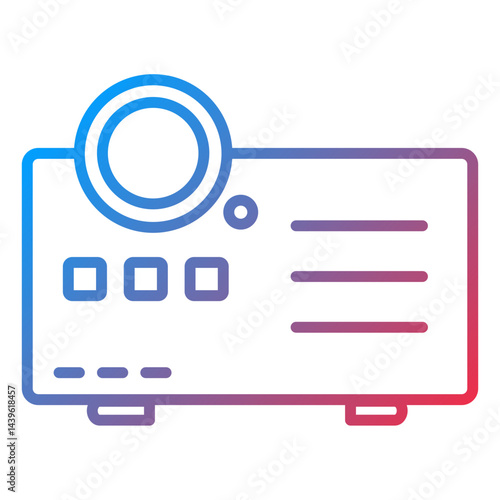 Projector line icon style