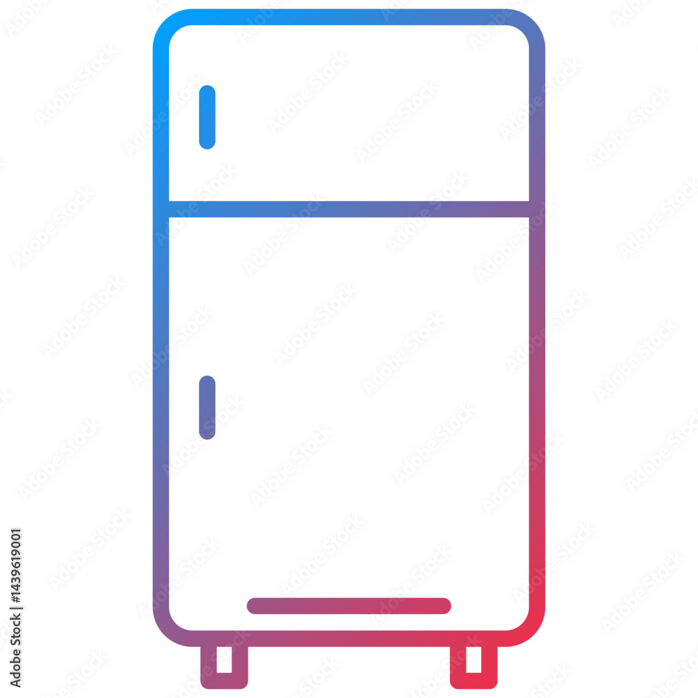 Fridge line icon style Fridge line icon style