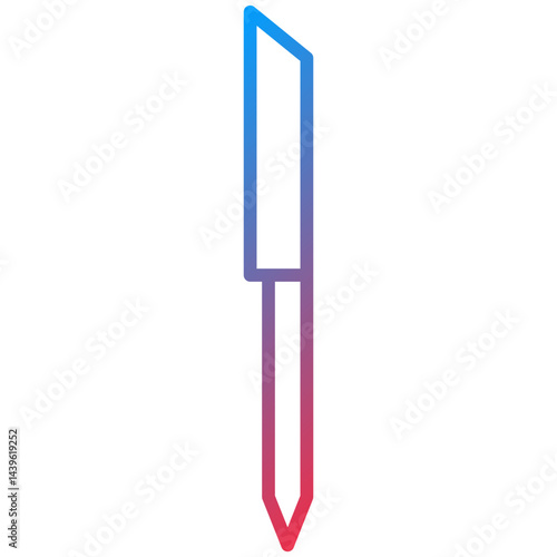 Bread Knife line icon style