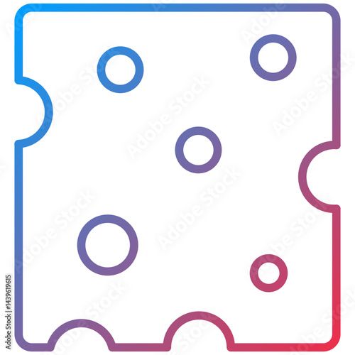 Cheese line icon style