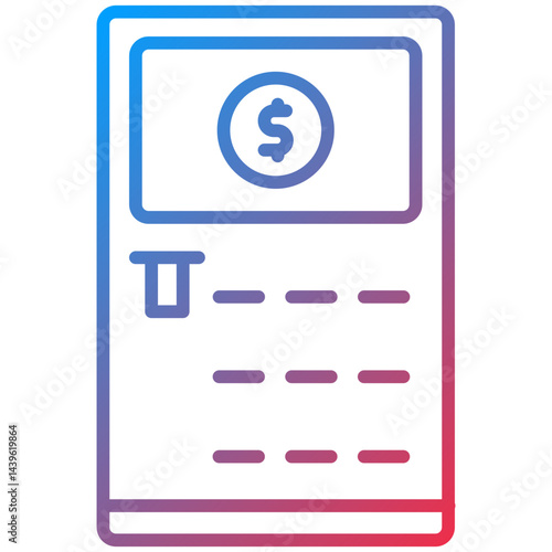 Atm Machine line icon style