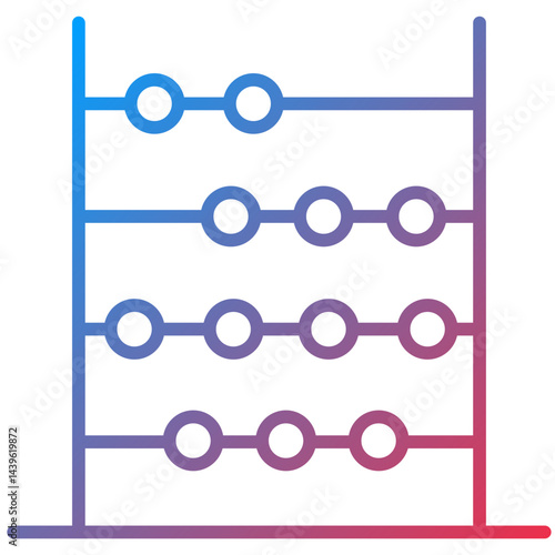 Abacus line icon style
