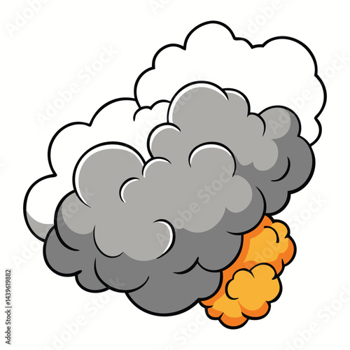 Thick, choking smoke billows from the battlefield, veiling the chaos in a grim haze, as fire and gunpowder blend into a suffocating, ghostly shroud.