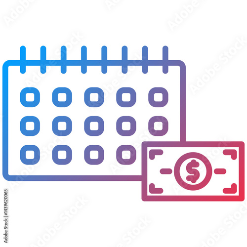 Payment Day line icon style