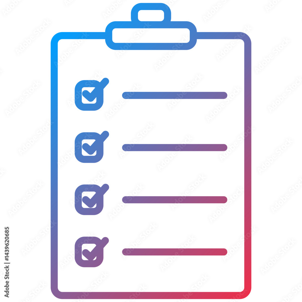 Checklist Line Icon Style Checklist Line Icon Style