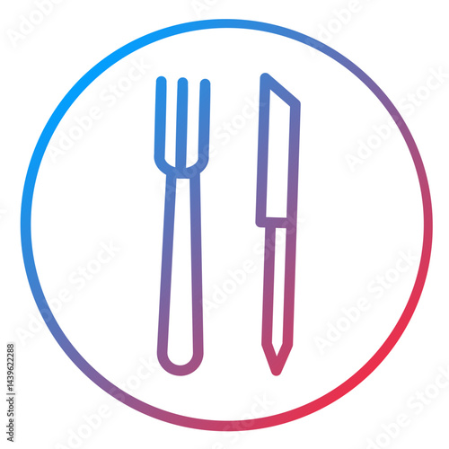 Restaurant Line Icon Style