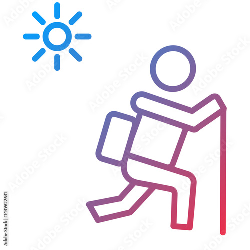 Tourist Line Icon Style