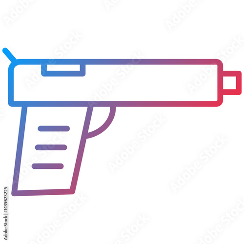 Gun Line Icon Style