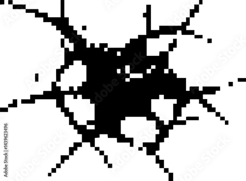 Dark Aesthetic Dithering Element