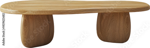 Obraz na płótnie Stylish wooden coffee table design w salonie