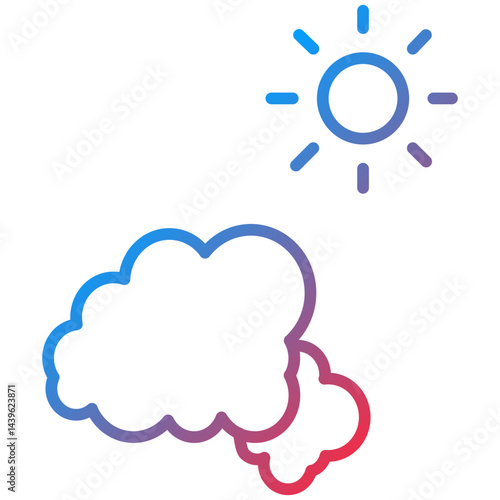 Sunny Line Icon Style