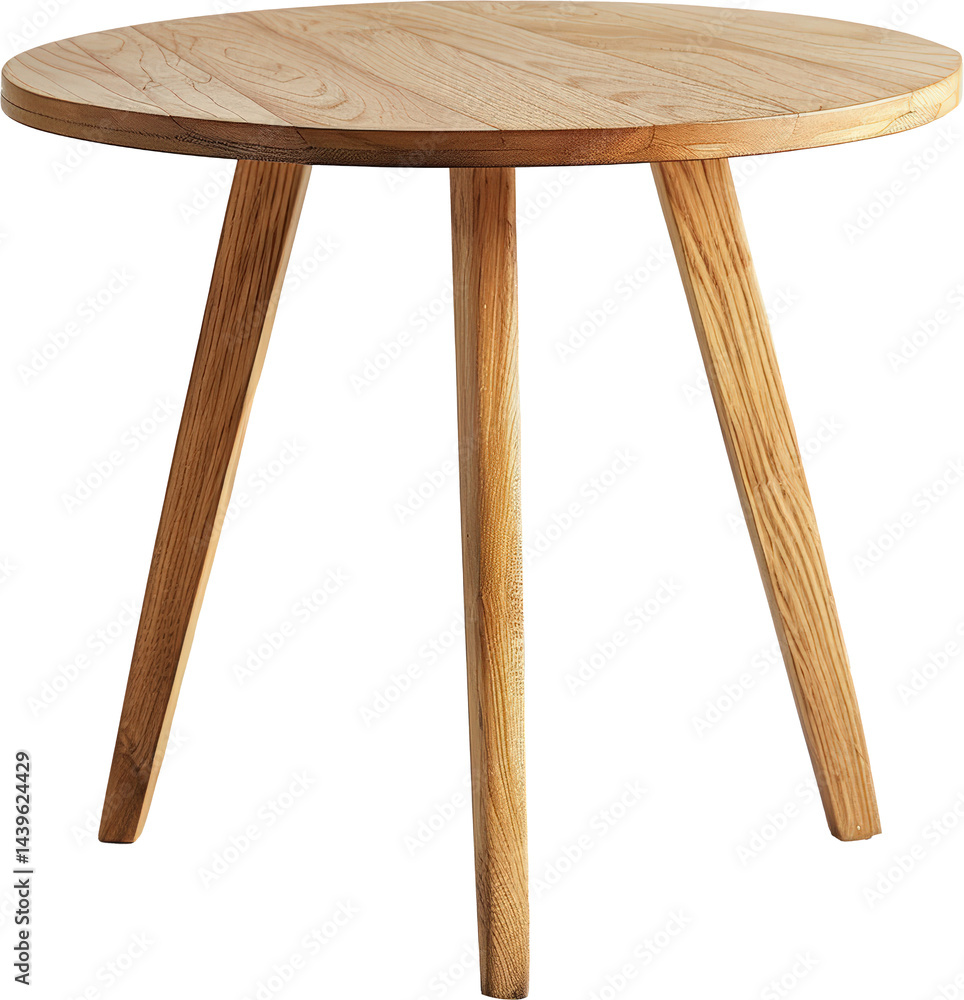 Elegant wooden round table design