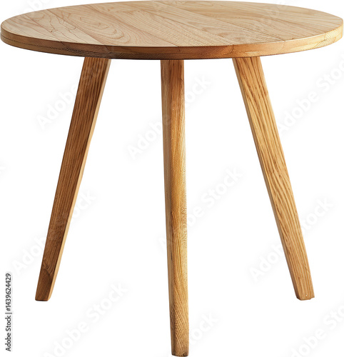 Obraz na płótnie Elegant wooden round table design w salonie