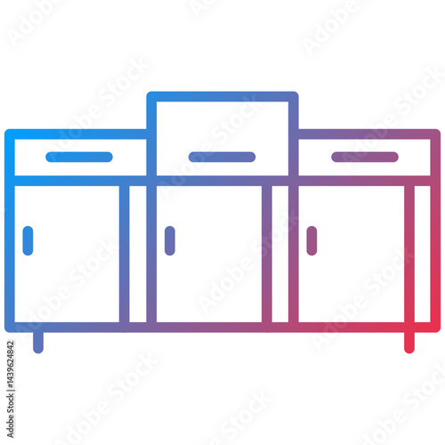 Cabinet Line Icon Style