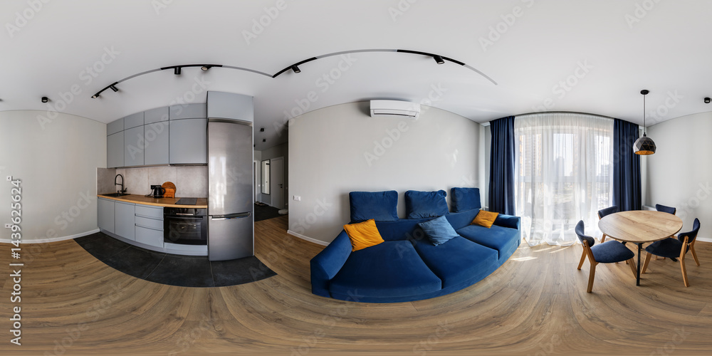 hdri 360 panorama view in bedroom loft room in luxury elite vip hotel in full in equirectangular spherical projection, skybox VR AR content
