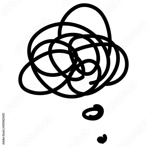 モヤモヤする感情のイラスト