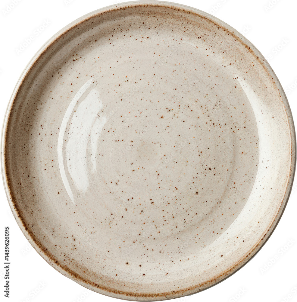 Rustic beige ceramic plate