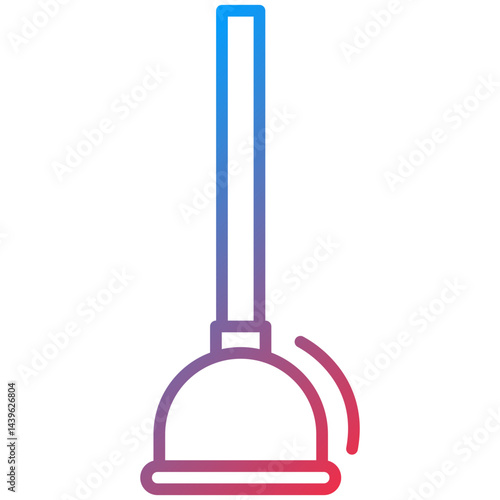 Plunger Line Icon Style