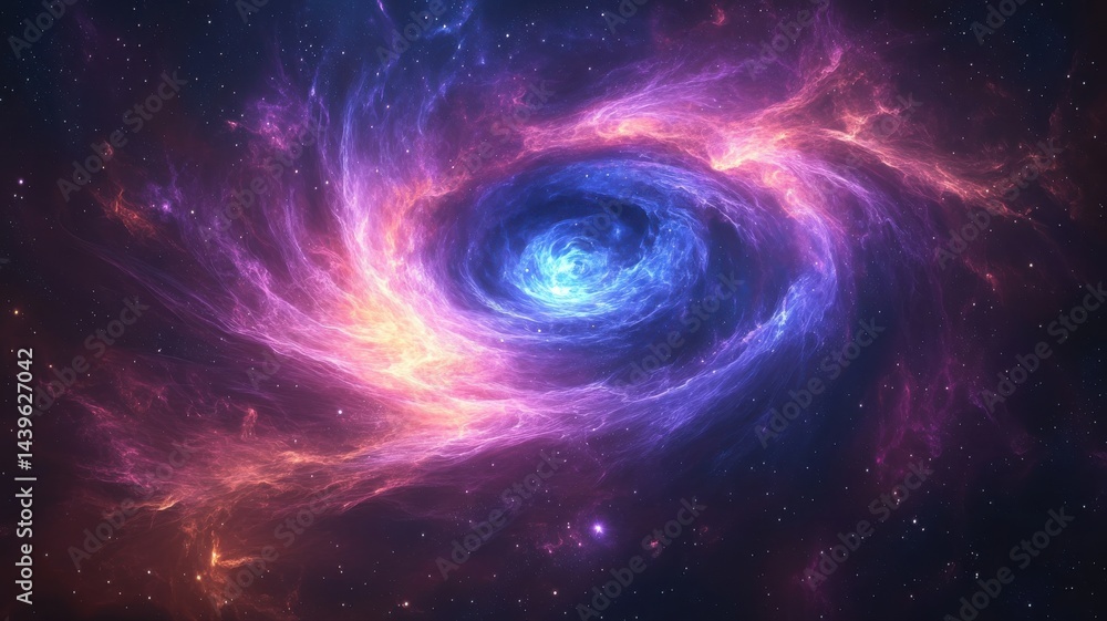 Cosmic Vortex: Swirling Nebula in Deep Space nebula galaxy space cosmos universe spiral vortex swirl