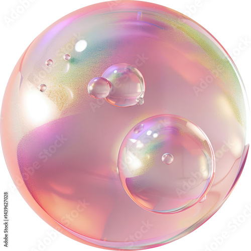 Obraz na płótnie Colorful iridescent soap bubbles w salonie