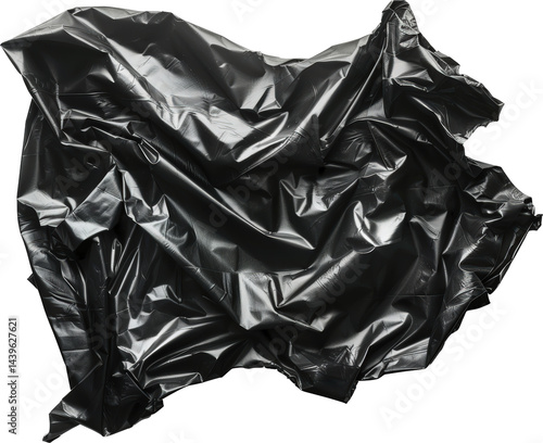 Obraz na płótnie Crumpled black plastic sheet texture w salonie
