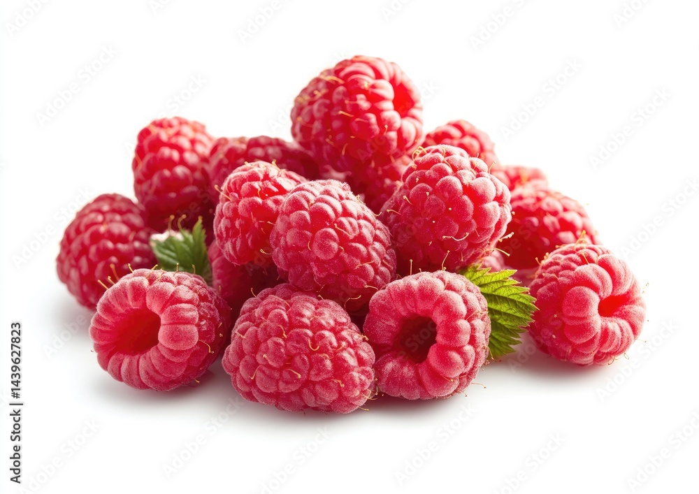 Fresh Raspberries Clustered Fresh Raspberries Clustered