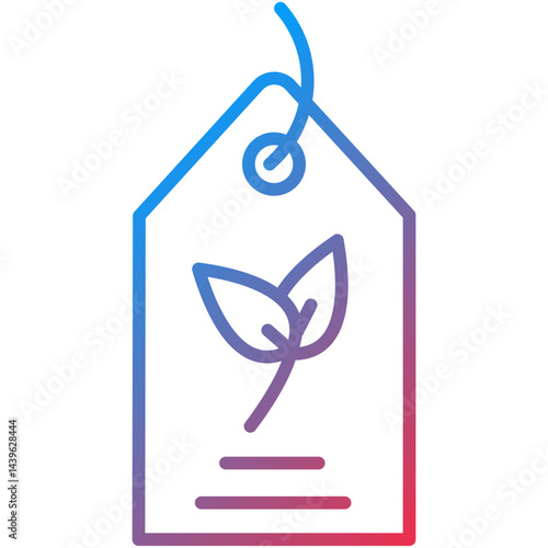 Eco Tag Line Icon Style