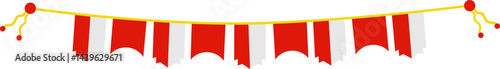 Free Download Red And White Pennant - GFXLoad