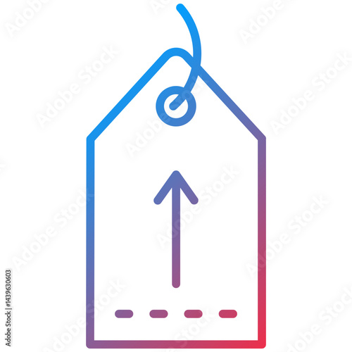 Price Tag Line Icon Style