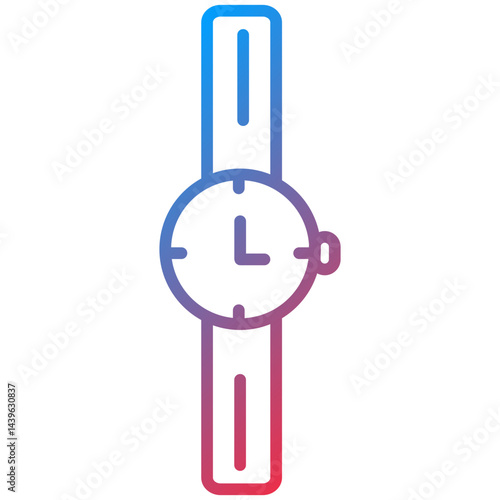 Wristwatch Sale Line Icon Style