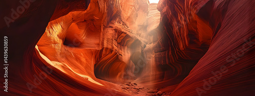 Obraz na płótnie panoramic antelope canyon in arizona - travel concept w salonie
