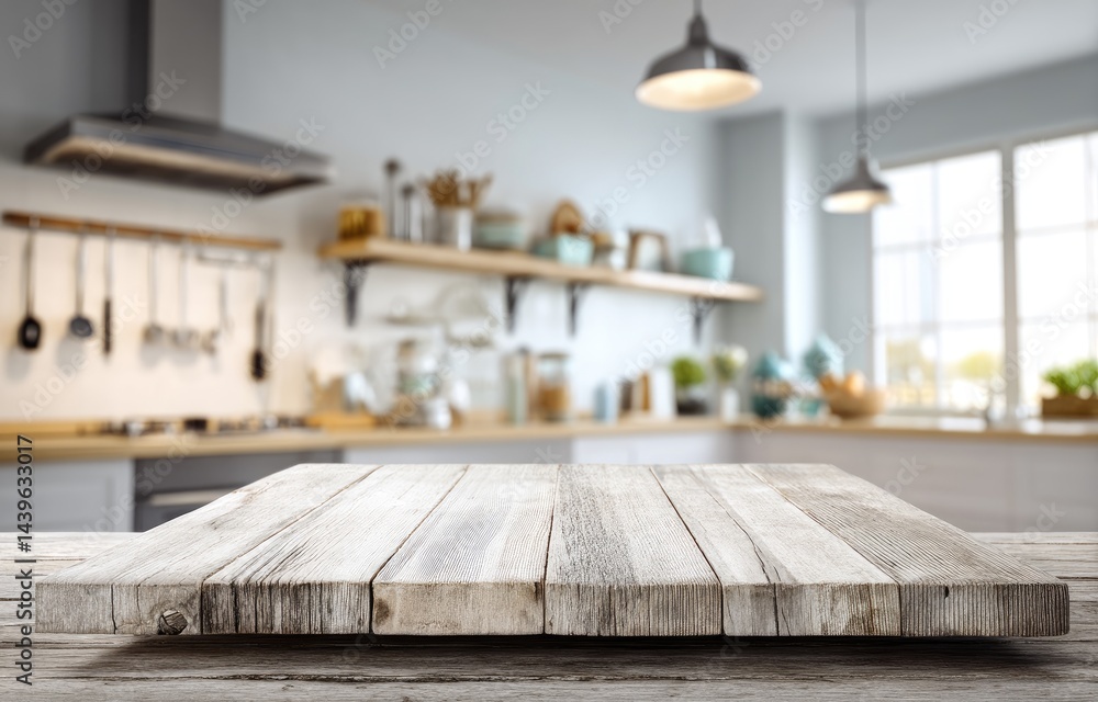 Light-toned wooden countertop in a modern kitchen Light-toned wooden countertop in a modern kitchen