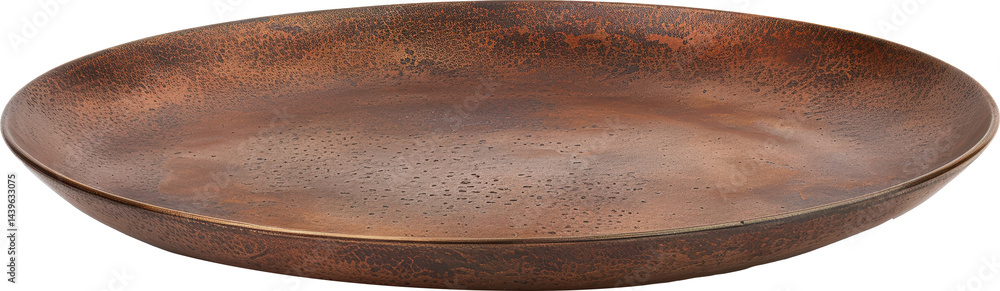 Elegant copper serving plate